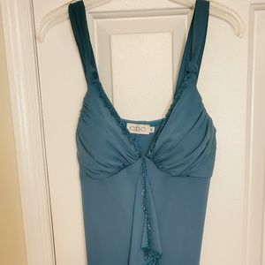 Teal Beaded Dress - Size M
